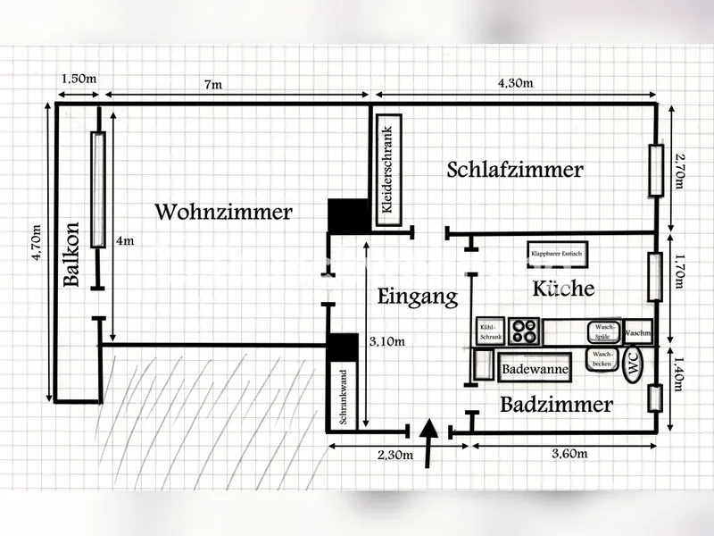 Tauschwohnung: feine2-Zim.-Wohnung mit Balkon, gegen 3 od. 4 Zim.- Wohnung — photo 1